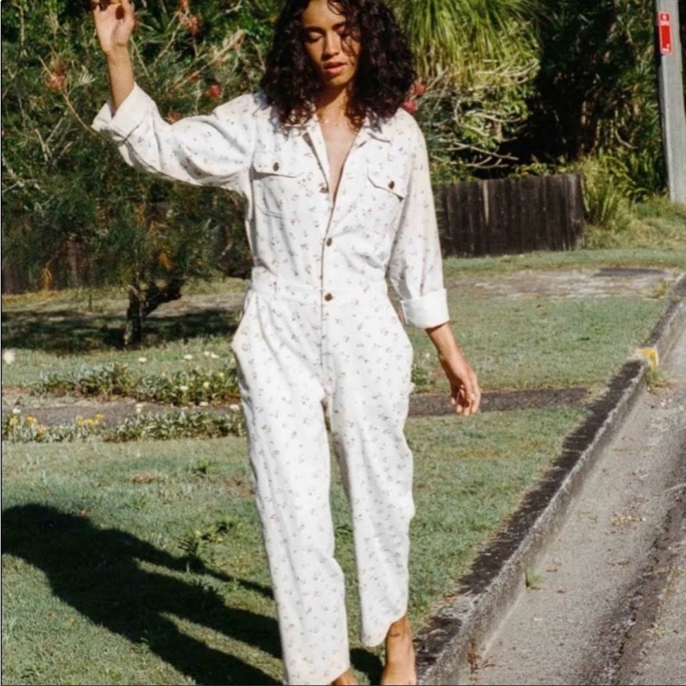billabong floral jumpsuit